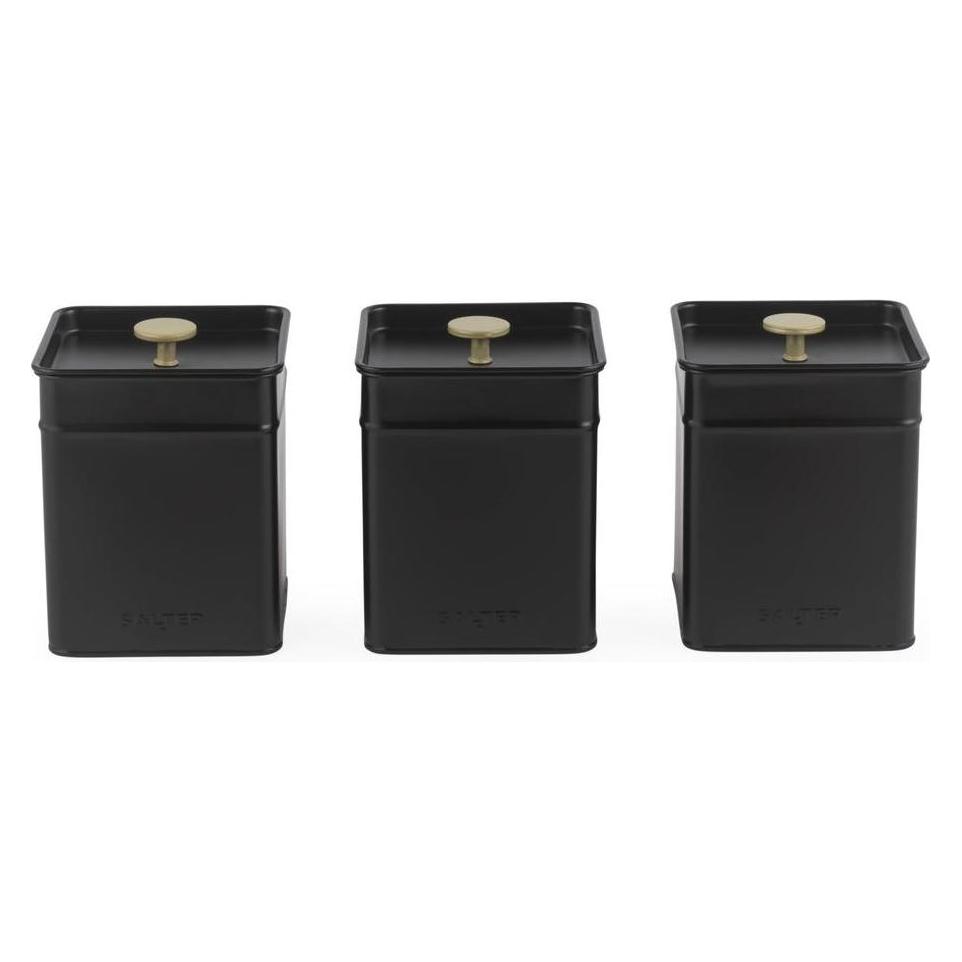 Salter BW14370 Alchemy 3-Piece Canister Set, Black (1.60 l) (BW14370)