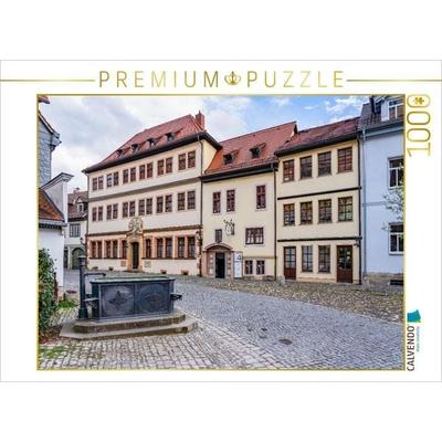 CALVENDO Puzzle Brunnen an der Stiftsgasse | 1000 Teile Lege-Größe 64x48cm Foto-Puzzle für glückliche Stunden