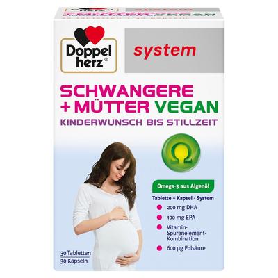 Doppelherz Schwangere+Mütter vegan syst.Kombipack. 60 St Kombipackung
