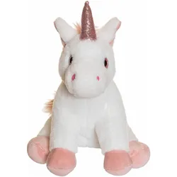 Teddykompaniet Plüsch Einhorn weiss 25 cm (25 cm)