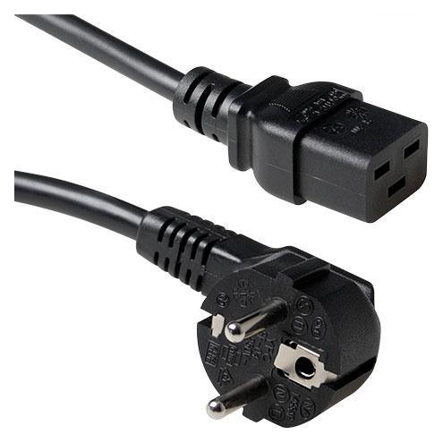 ACT Powercord mains connector CEE7/7 male (angled) (1.80 m) (AK5185)