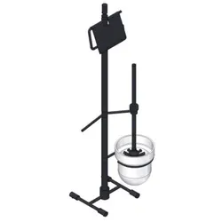 Giese 15731-14 WC-Ständer PH mit Deckel, Ersatzrollenhalter, schwarz matt