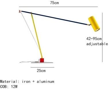 Uplift Essentials Nordic Colorful Floor Lamp Height Adjustable Simple Art Reading Lamp For Bedroom Decor & Living Room Corner style B warm White