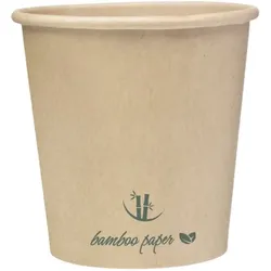 MONOUSO - Bambus-Pappbecher Natur 4Oz/120ml Ø6,2cm (50 Stück)