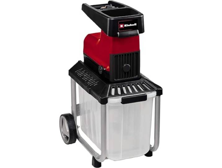 Einhell Broyeur de végétaux à couteaux GC-RS 60 CB 2800 W cylindre de coupe grande trémie inverseur de rotation bac transparent