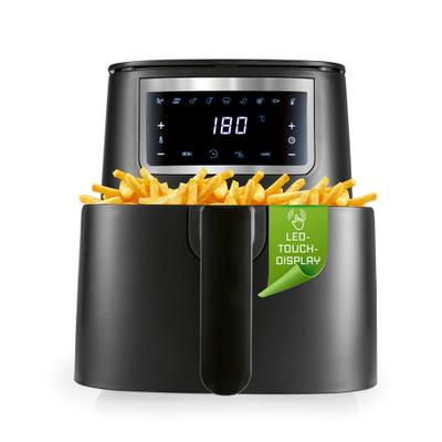GOURMETmaxx Heißluftfritteuse 4 l - Touch, Timer, 8 Programme und Shake-Reminder