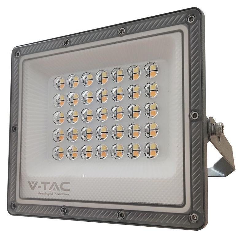 V-TAC LED Floodlight VT-44030, 30 Watt, 2350 lumen, IP65, Grijs