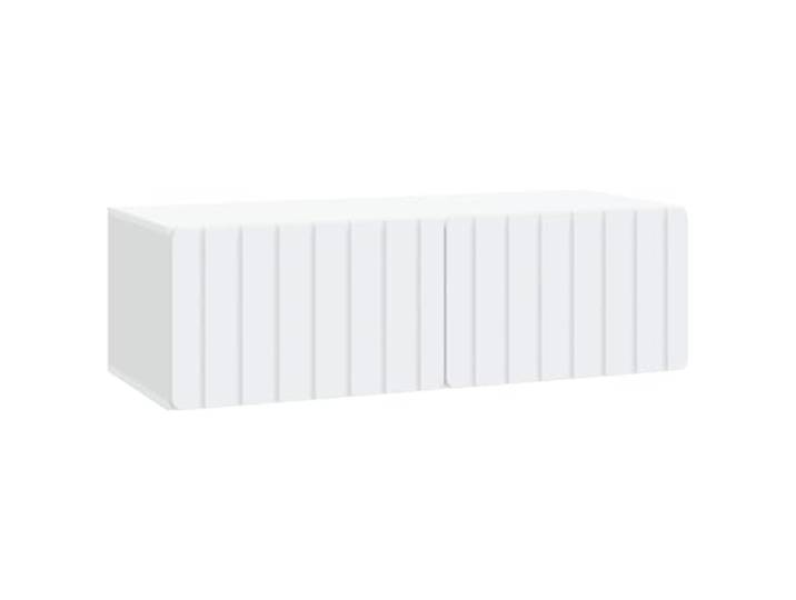 LKJephalotrope TV Lowboard Hängend Weiß 98x41x30 cm Holzwerkstoff Modernes Wandboard für Wohnzimmer und Schlafzimmer. Bietet praktischen Stauraum und entlastet Ihre Stellfläche.