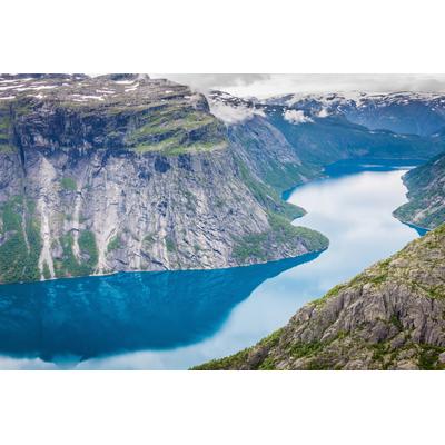 Fototapete PAPERMOON "Norwegian Fjord", bunt, B:2,5m L:1,86m, Vlies, Tapeten