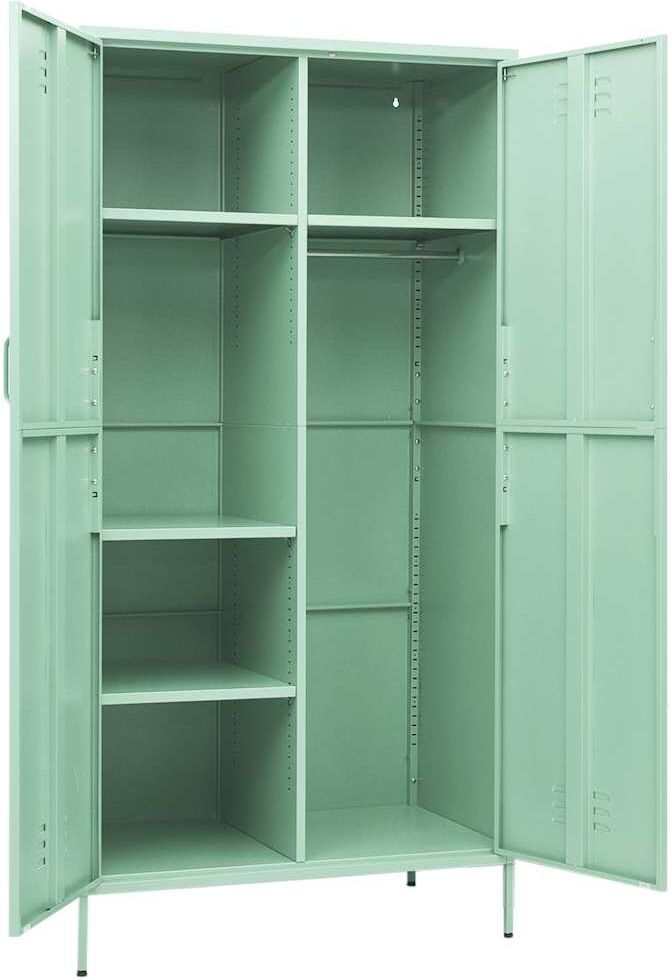 vidaXL Garde-robe Vert menthe 90x50x180 cm Acier