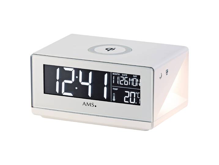 Wecker Ouros LED Anzeige 15 x 8 x 10cm Weiß/Schwarz
