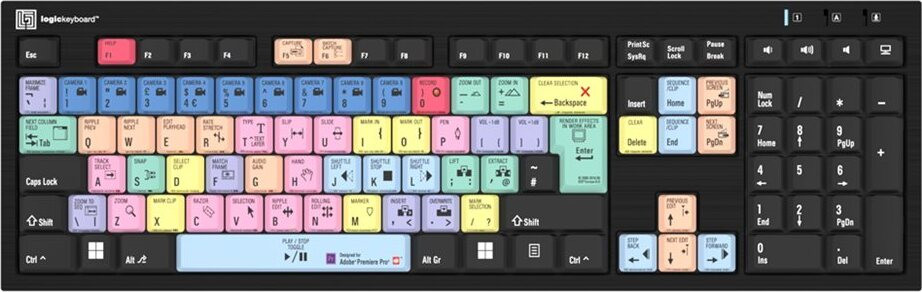 LogicKeyboard voor Adobe Premiere Pro CC, Britse versie (PC/Nero)