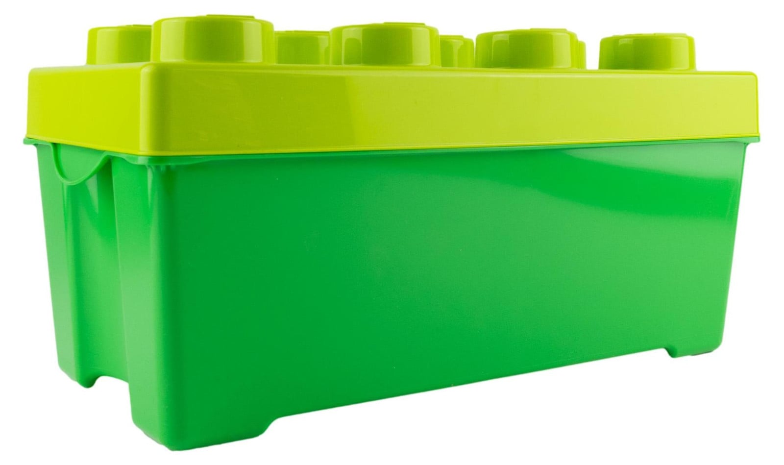 LEGO opbergbox met deksel, groen, middelgroot, stapelbaar