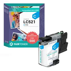 Kompatibel für Brother DCP-J 1260 W (LC-521C) Druckerpatrone Cyan