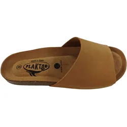 Plakton Bala Nubuk Damen Leder Pantolette Sandalette - beige