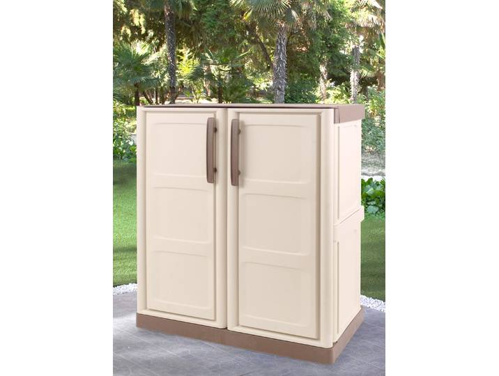 Stabile Gartenschränke, Beige, klein