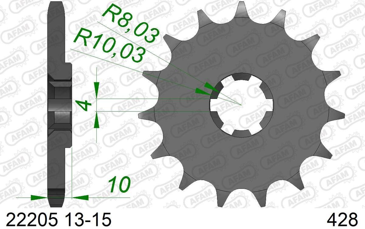 AFAM 22205-15 Pignone catena