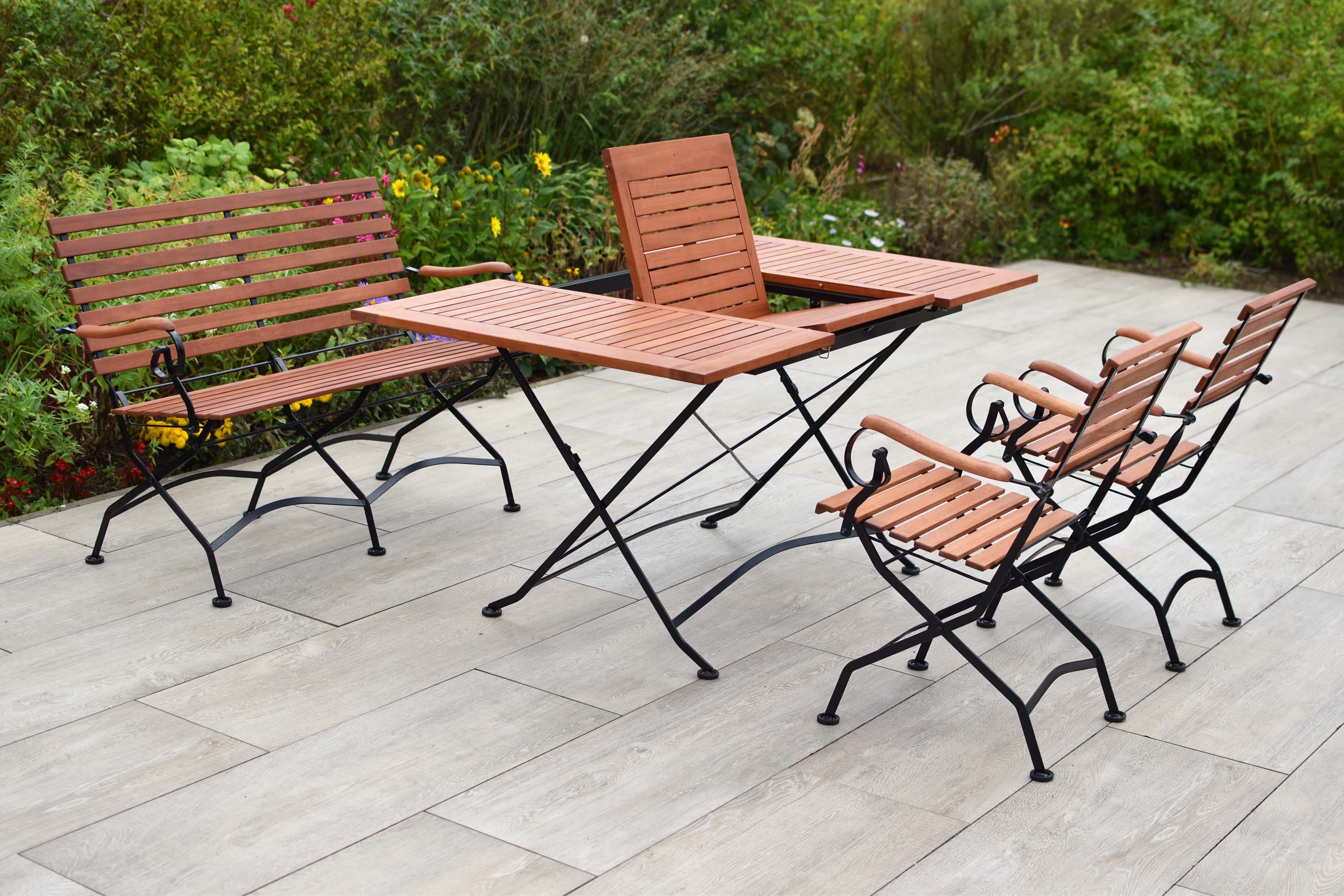 Garten-Essgruppe MERXX "Schloßgarten", beige (natur), Sitzmöbel-Sets, Garten-Essgruppe