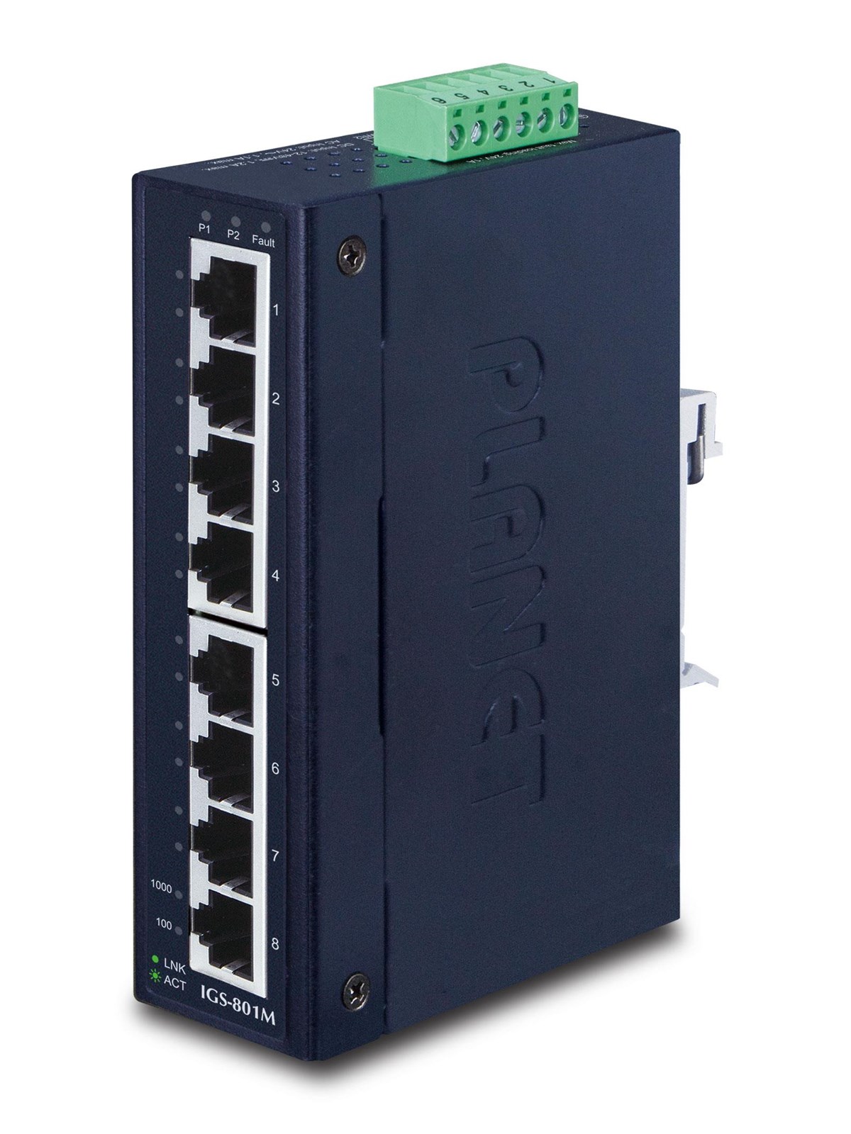 PLANET IGS-801M 8-Port 10/100/1000Mbps Managed Industrial Ethernet Switch