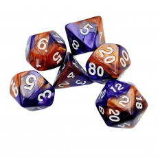 Dice4friends Würfelset Racing - Copper-Purple (7) 290694