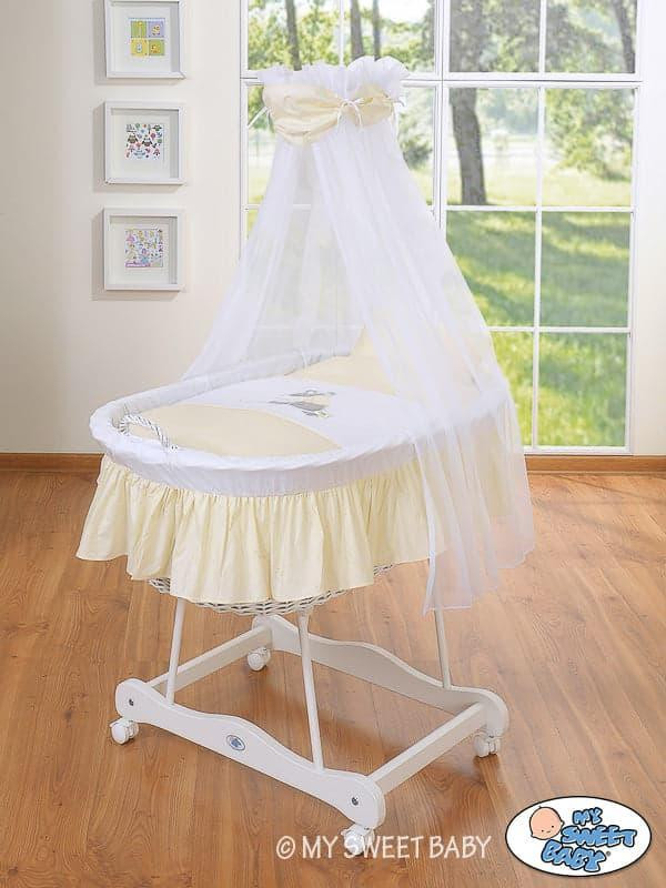 BellaFurn Wicker wieg Luca Esel handgemaakt babybed