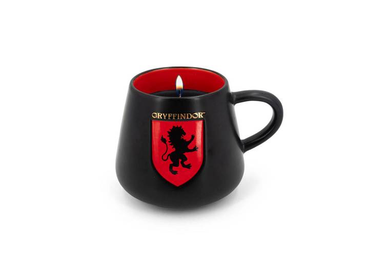 Duftkerze Rot Gryffindor Keramik 275 g, Dunkelrot, Naturmaterialien, Keramik, Textil, 8 cm, Dekoration, Kerzen & Kerzenhalter, Duftkerzen