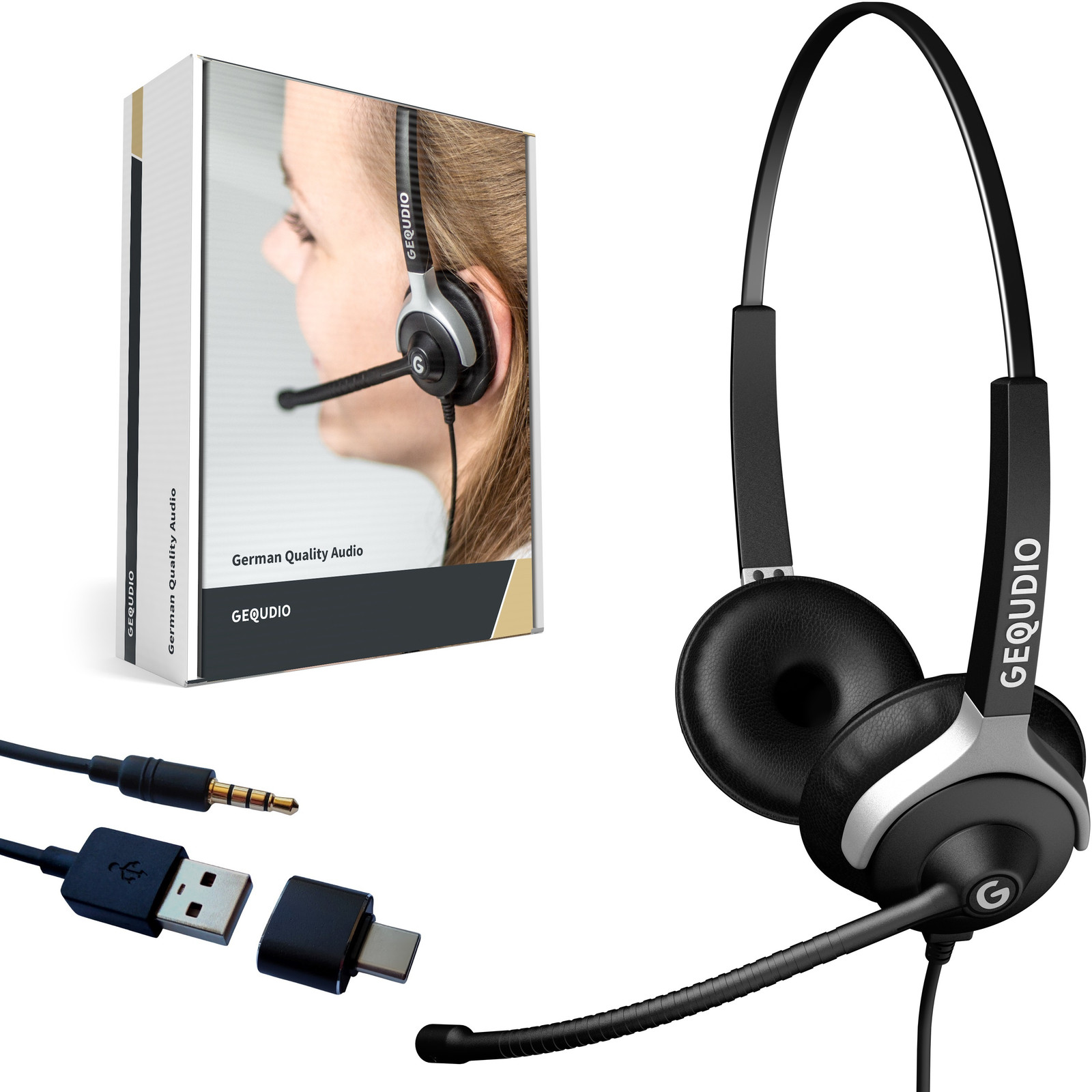 GEQUDIO WA9027 Headset met USB voor PC en MAC