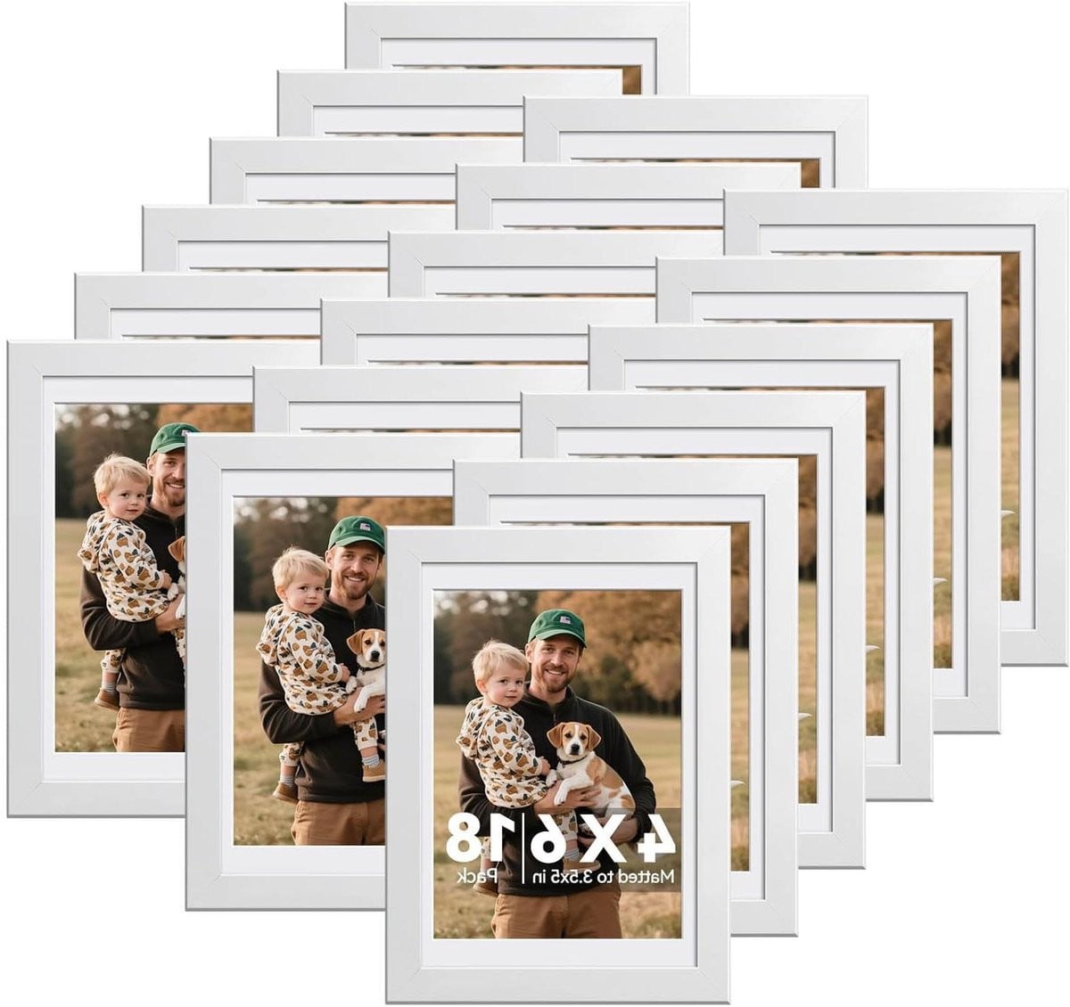 Fotolijsten Set Wit - Collage Lijsten voor Muurdecoratie - 4x6 Inch