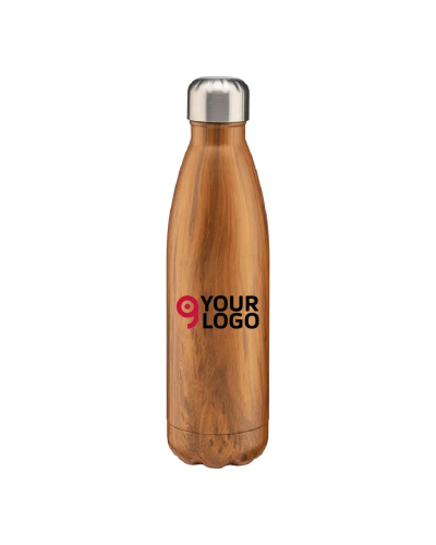 Thermos Acciaio Inox 500 ml Effetto Legno Doppia Parete robusta Personalizzate o neutre