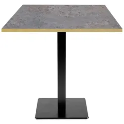 RestooTab - Tisch Milan 70x70cm Dekor Caldeira Kanten messingfarben