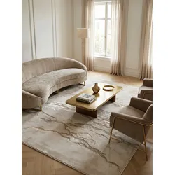 Teppich SARNTAL, abstrakt, Florhöhe 8 mm, Gold, 120 x 170 cm