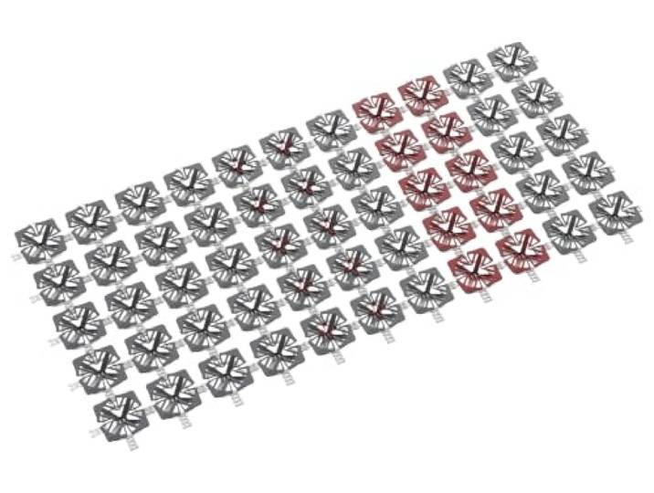 BERGER Nora mobiles Bettsystem für Camper 120-teilig Feder Clip Lattenrost Schlafsystem für Wohnmobil Wohnwagen Van, variable Maße, individuell einstellbarer Härtegrad