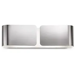 Ideal Lux Wandleuchte CLIP AP2 SMALL ARGENTO, 2-flammig, E27, Chrom IDEA-031361
