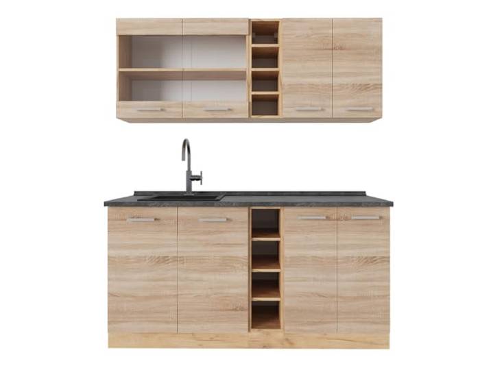 Vicco Single küche R-Line, Sonoma/Goldkraft Eiche, 160 cm