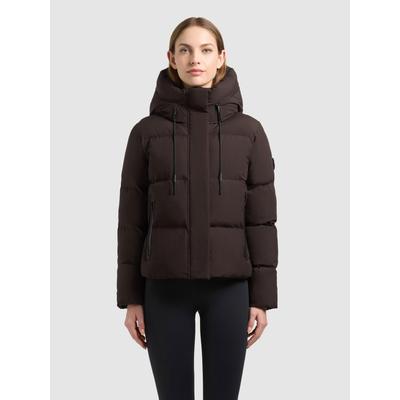 Steppjacke KHUJO "ENITS2 MATT", Damen, Gr. XL, chocolate chip, Web, Obermaterial: 100% Polyester. Futter: 100% Nylon. Füllung: 100% Polyester, unifarben, Jacken Steppjacke, mit wasserabweisender PU-Beschichtung