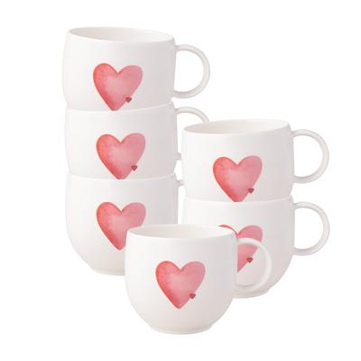 Villeroy & Boch With Love Henkelbecher 290 ml Sending Love 6er Set