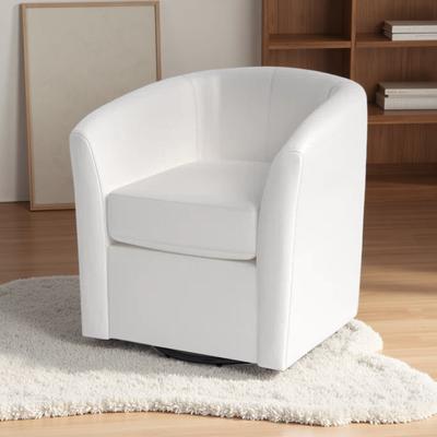 ZWYO HOSIMU "30"" Swivel Barrel Club Chair, 360° Rotating Comfortable Conversation Accent Chair"