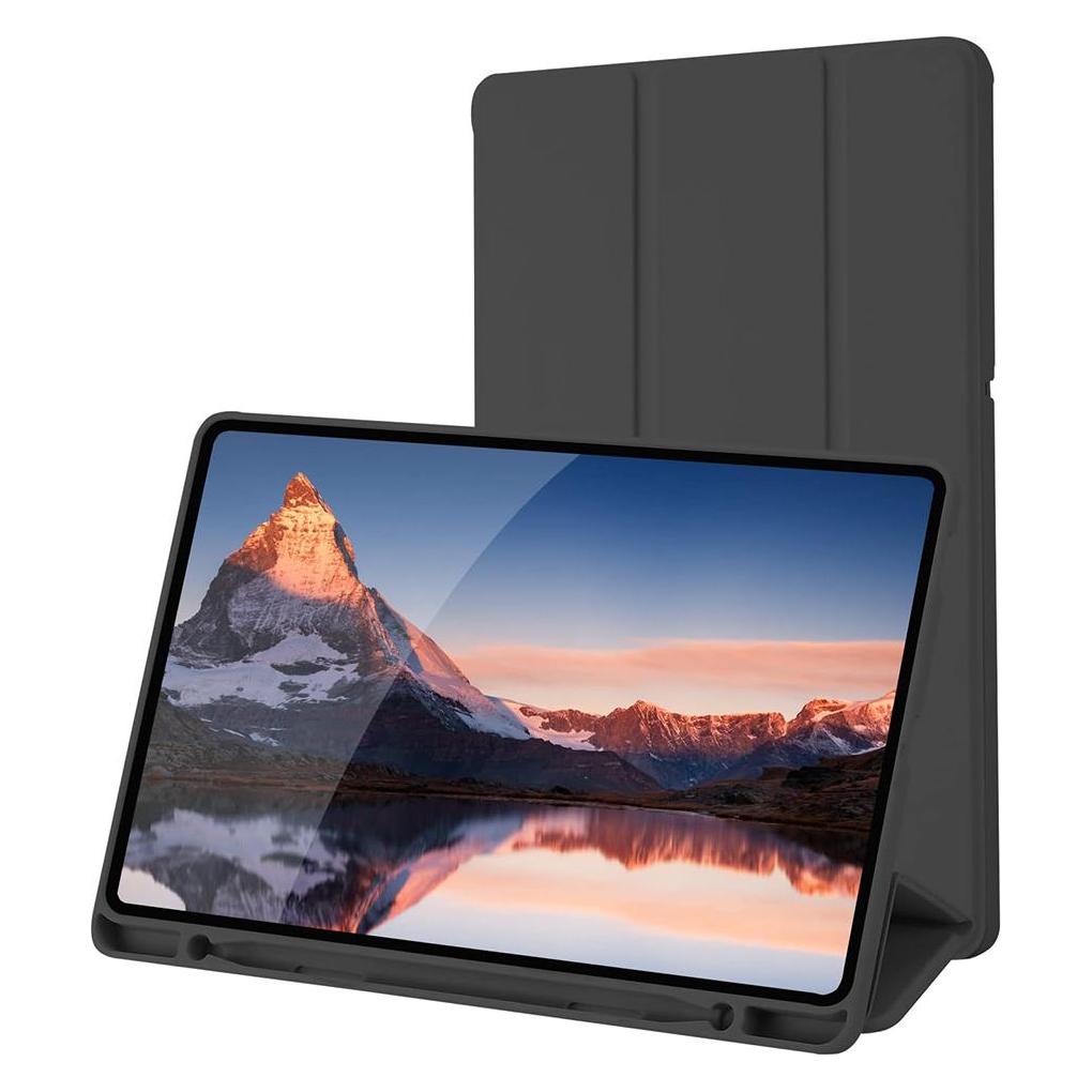 Techsuit - Flex Trifold (with Pencil Holder) - Samsung Galaxy Tab S6 Lite (2020/2022/2024) - Black (Samsung Galaxy Tab S6 Lite, Samsung Galaxy Tab S6 Lite (2022), Samsung Galaxy Tab S6 Lite (2024)) (56346963)