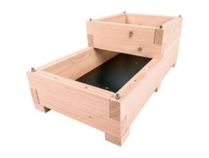 Carré potager en bois 2 bacs et 2 niveaux 86cm, Twinik