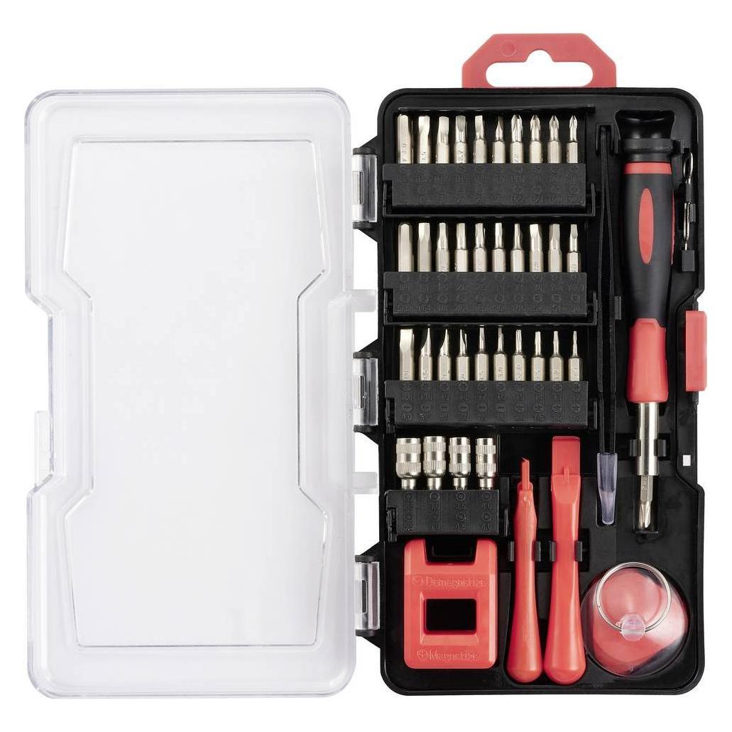 Toolcraft TO-9610683 Reparaturset Heimwerker, Handy mit Werkzeughalter 79teilig (79 Teile) (TO-9610683)