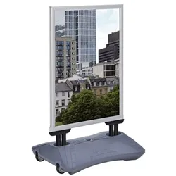 update displays Kundenstopper »WindPro Lite« A1 silver silber, 72x114x53 cm