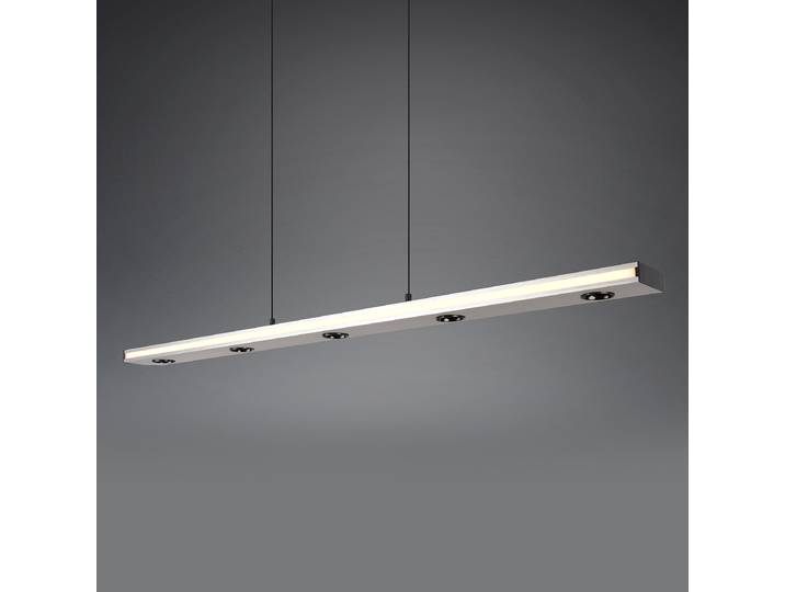 LED-Pendelleuchte Graham 109 x 200 x 9cm Silber/Silber Material: Metall Metallart: Eisen Oberfläche Metall: Lackiert LED LED-Platine