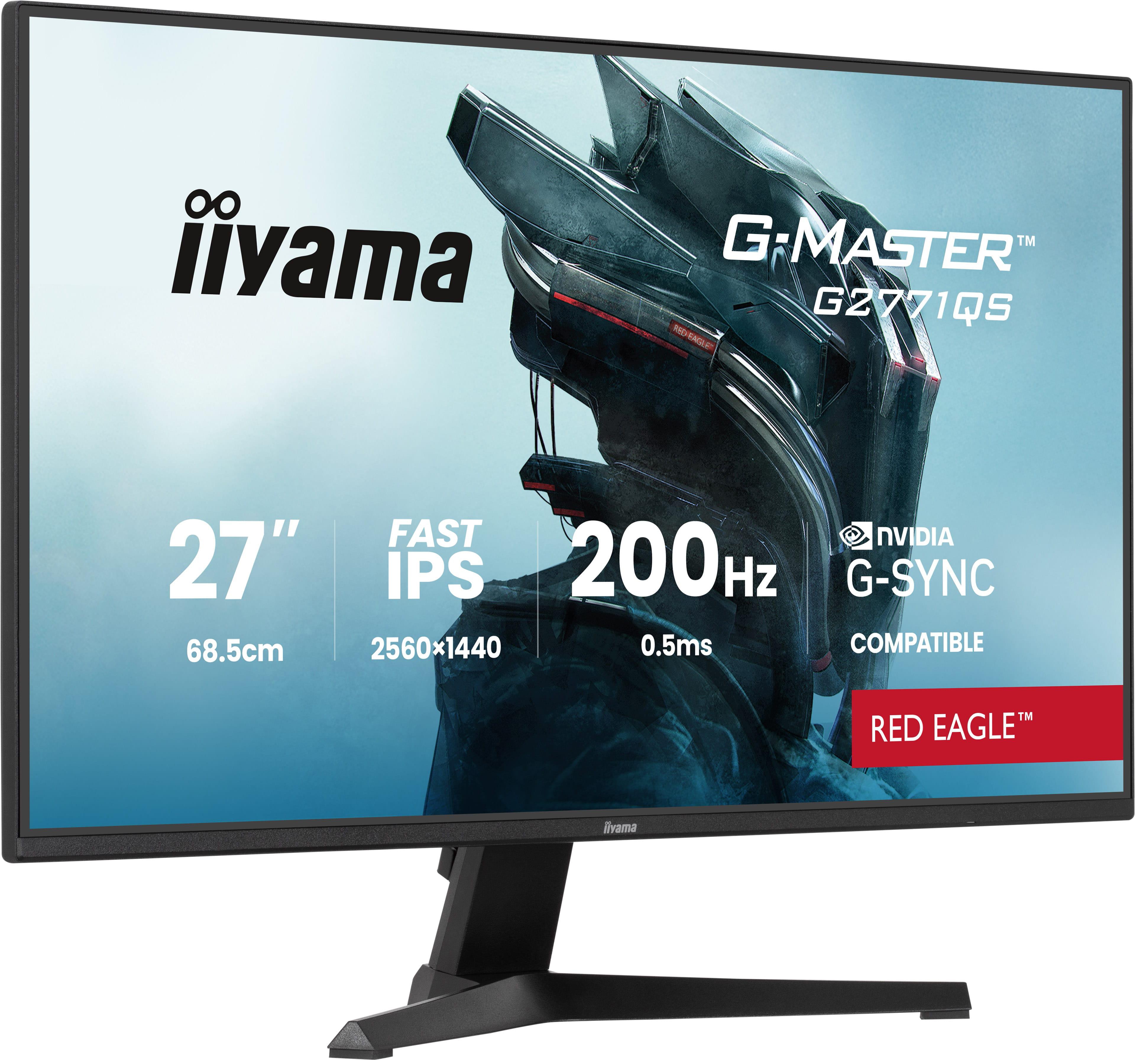 iiyama G-Master Red Eagle G2771QS-B1 27 Zoll WQHD IPS Panel 16:9 200 Hz Gaming Monitor