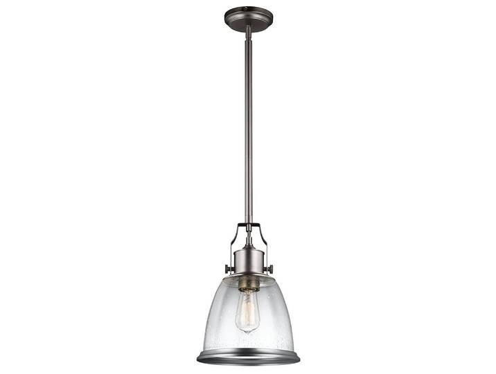 Suspension Hobson\, nickel satiné\, 1xE27x60W\, verre\, dimensions : 149\,9 x 24 x 24 cm\, IP20\, Feiss