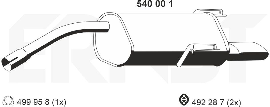 Ernst Endschalldämpfer 540001 Für Alfa Romeo