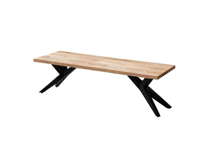 Wohnling Essbank WL7.229 Esszimmerbank Akazie Massivholz 175 cm Sitzbank Loft Groß (Industrial Holzbank, Akazie Massivholz 175 cm), Sitzbank Esszimmer Holz, Esszimmerbank ohne Lehne