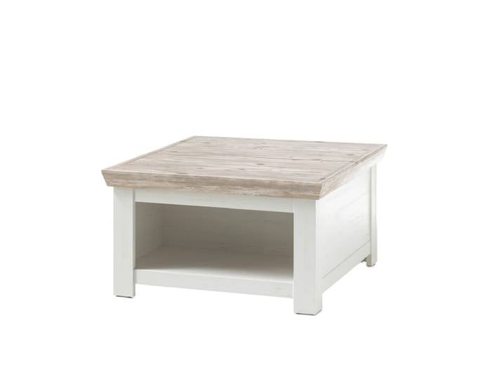 Couchtisch FLORENZ 86x86 cm weiß/braun
