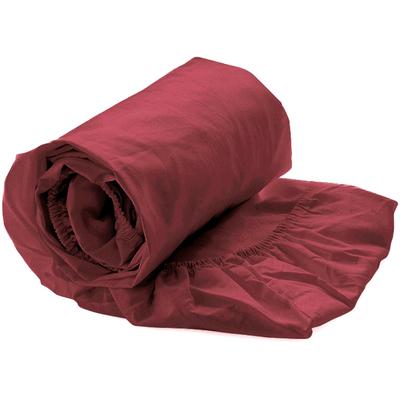 Spannbettlaken HECKETT & LANE "Yellow Spannbetttuch Percale", rot, B:90cm L:220cm, Perkal, Obermaterial: 100% Baumwolle, Bettlaken, Spannbettlaken, Spannbetttuch aus 100% Baumwolle, Hochwertige Perkal, Gummizug rundum