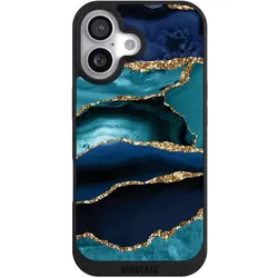 Nivocase Handyhülle für Apple iPhone 17 Hülle NIVOpure Case Schwarz Glitzer Look Marmor Trends (Apple iPhone 17), Smartphone Hülle, Schwarz