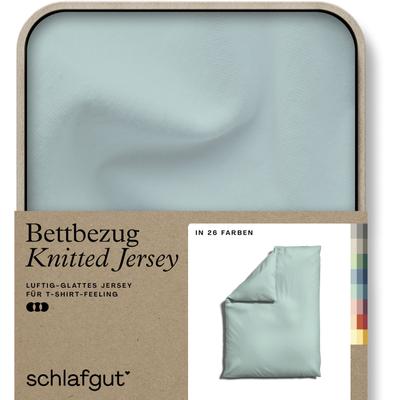 Schlafgut "Premium Bettbezug Knitted Jersey (1 St)" Ton-in-Ton Reißverschluss, Bio-Baumwolle mit Elasthan, Uni, OEKO Tex